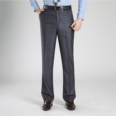 

WENGUANGUO Summer thin section pleated high waist free hot straight loose standard version mens trousers 7934