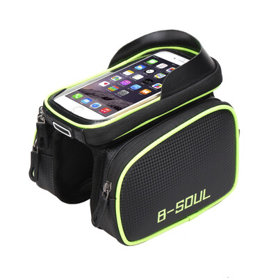 

Cycling Bike Front Frame Bag Tube Pannier Double Pouch for 55-62Inch Cellphone Bicycle Accessories Riding Bag 2017 New