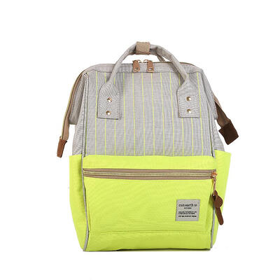 

Hit Color Stripe Travel Backpacks Women School Bags Canvas Large Knapsack