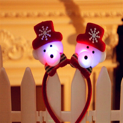 

Christmas LED Flashing Glowing Headband Women Girl Kids Xmas Gift Party New Year Halloween Christmas sweater Hair Decor Props W1