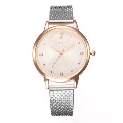 

New hot womens simulation mesh belt watch hypoallergenic