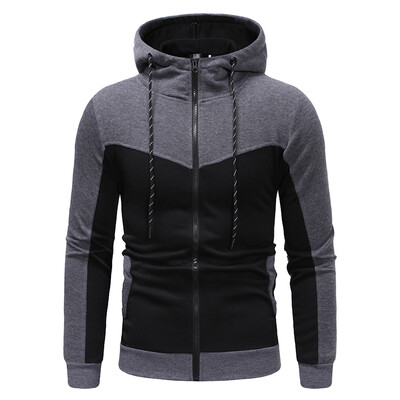 

Men\s Casual Slim Zipper Hooded Sweater