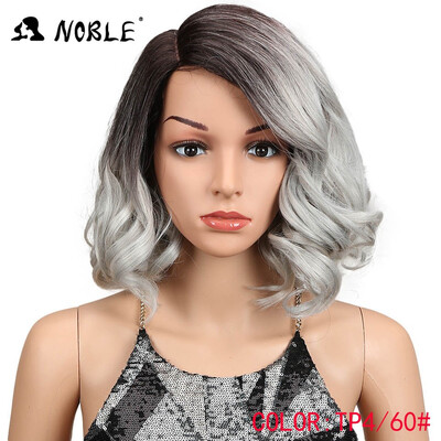 

Noble Hair African American 12"Inches Black Ombre Pink Fashion Style Loose Wavy Hair Synthetic Lace Front Wigs For Black Women