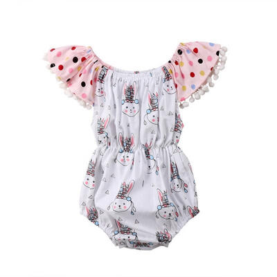 

Toddler Baby Girls Easter Rabbit Romper Bodysuit Jumpsuit Outfit Sunsuit
