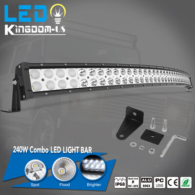 

240W 42" Curved Combo Offroad Work LED Light Bar Driving UTE SUV 4WD Boat Truck