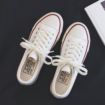 

Canvas shoes female Joker small white sneakers student shoes 2019 tide shoes net red new womens shoes Korean summer shoes