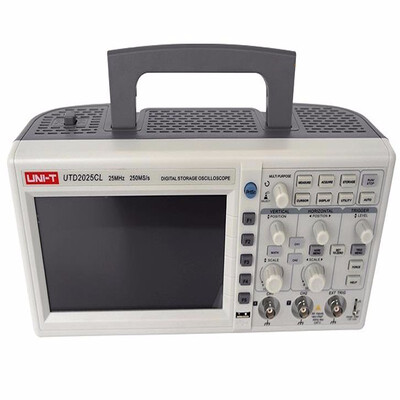 

UNI-T UTD2025CL Digital Storage Oscilloscopes 2 Channels 250MSas Sample Rate 7TFT LCD Scopemeter 100-240VAC