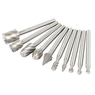 

Dremel accessories- 10pcs HSS Router Grinding Burr Wood Rotary Files Set