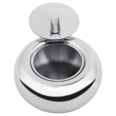 

Greensen Drum Type Stainless Steel Cigarette Lidded Ashtray Smoke Holder with Windproof Lid Cover