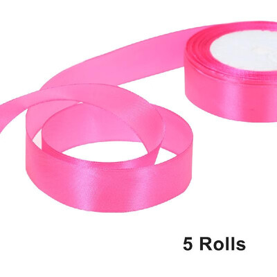 

25 YardsRoll 25mm Width Silk Satin Ribbon DIY Wedding Party Decoration Bow Crafts Invitation Card Gift Wrapping Christmas Ribbons