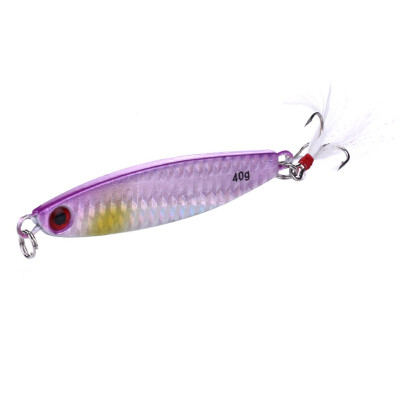 

3D Mini Fishing Lure Artificial Bait False Fish Shape Reusable Metal Feather Hard Lure Fishing Accessories