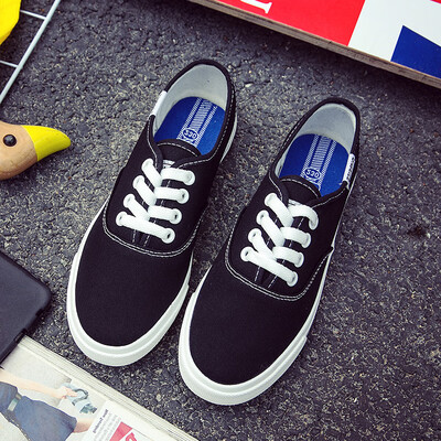 

Spring 2018 New Korean version of white canvas shoes womens shoes small white shoes flat-bottomed student shoes MTNXANBUBQ