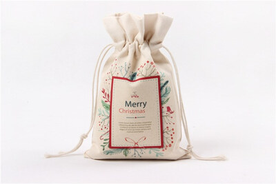 

FUNNYBUNNY Christmas Gift Bags Drawstring Gift Packages Santa Sack Wedding Candy Wrap Bags 95 x 63 Reusable Linen Pouches