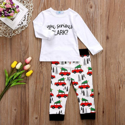 

Newborn Baby Boy Girl Long Sleeve TopPantHeadband Christmas Outfit Set Clothes