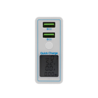 

Quick Charge 2 Ports USB Mobile Phone Charger Head Digital Display Intelligent Universal Double Holes QC30 Quick Charge UK Plug