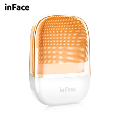 

inFace Sonic Cleansing Instrument Silicone Electric Men&women The same paragraph Clean Beauty Three Areas Pore Clean Charging Washing Brush Millet Crowd Explosion Orange