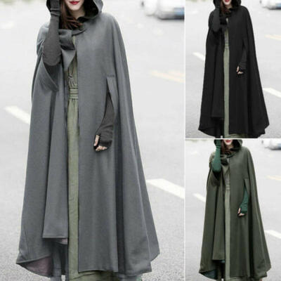 

Cosplay Costume Coat Cape Women Cardigan Jacket Hooded Cloak Halloween Party