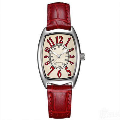 

Details Zhao Liying retro girl Xiaohong table ladies barrel shape simple small quartz watch