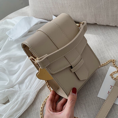 

2019 new Korean version of vertical small square bag female diagonal simple Joker belt bag female student bag