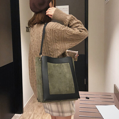 

Qiao Bani 2018 new European&American style fashion street beat matte hit color  double shoulder bag diagonal cross trend handbags