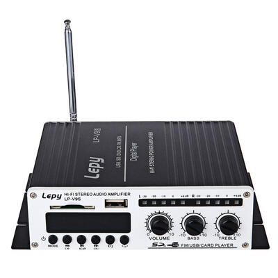 

Lepy LP - V9S Multifunctional Mini Car Hi-Fi Stereo Output Power Amplifier Support FM Radio USB SD Card Input