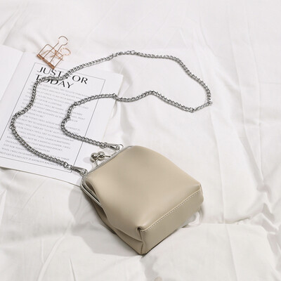 

Ins summer minimalist mini bag fashion chain womens bag new 2019 slung clip bucket bag
