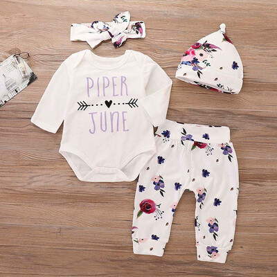 

Infant Baby Girls Boys Letter Print Romper Jumpsuit Animal Pants Outfits Set