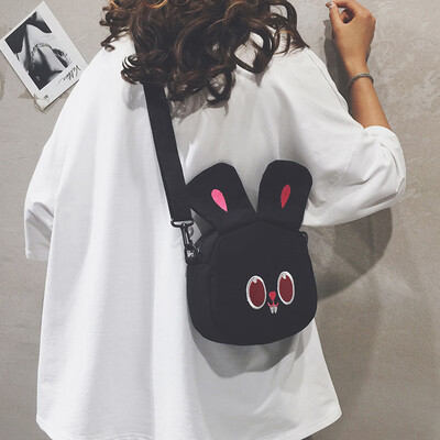 

Small bag female 2019 new Japanese girl cute rabbit bag cute Korean version of the wild canvas shoulder Messenger bag tide