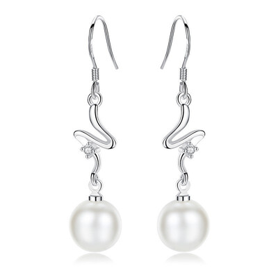 

Imitation Pearl Cubic Zirconia Drop Earrings For Women Korea Trendy Wedding Fashion Jewelry Gifts WHJ196
