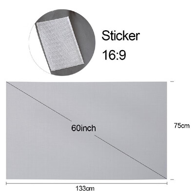 

60 Portable Projector Screen HD 169 60 Inch Diagonal Frameless PVC Video Projection Screen Foldable Wall Mounted for Home Theat
