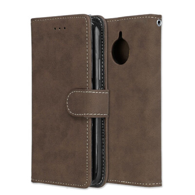 

MOONCASE Motorola Moto E4 Plus Vintage Scrub 3 Card Case - Brown