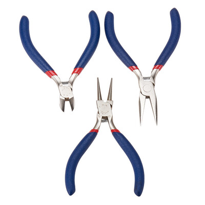 

PH PANDAHALL Set of 3 Jewellery Making Craft DIY Plier Tool Set- Flat Nosed Round Nosed Wire Cutter