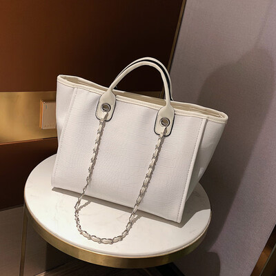 

Simple handbag European&American fashion high-capacity tote bag womens bag new 2019 chain shoulder bag tide