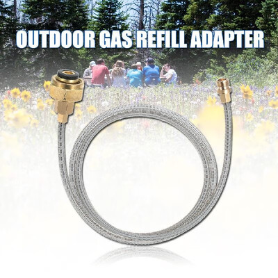 

Outdoor Gas Refill Adapter Camping Stove Valve Propane Tank Refill Adapter Refilling Gas Cylinders for Flat Tank