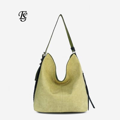

ESHUNFA ladies handbag shoulder bag 2019 new fashion rivet large capacity bag C6230 4271