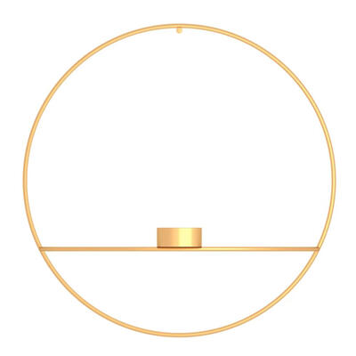 

3D Metal Candlestick Wall Hanging Geometric Round Candle Holder Home Decor