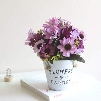

New Hot Artificial Gerbera Flowers Bouquet Artificial Gerbera Flower Fake Silk Holding Flowers for Bridal Wedding Party Home Decor