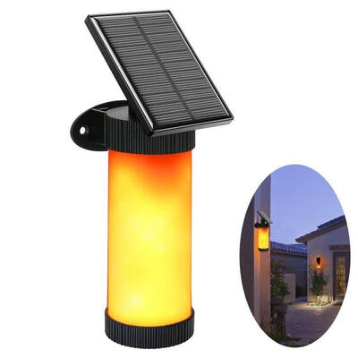 

3 Modes Outdoor Solar Lights Path Flame Lighting Waterproof Night Flickering Outdoor Waterproof Fence Garden Wall Lights