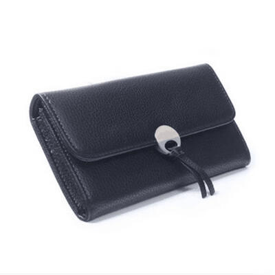 

Simple Style PU Leather Long Wallet For Women Hasp Purse Phone Bag With Card Holder