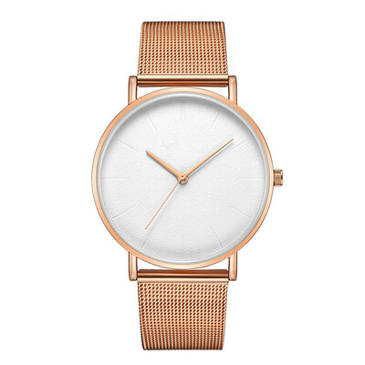 

Hot Sale Women Watch Large Dial Thin Scale Clock Business Leather Strap Quartz Ladies Wristwatch Simple Zegareki Damsk
