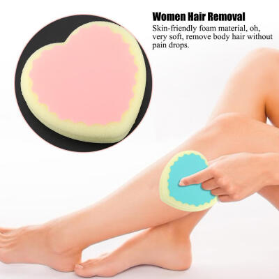 

Greensen Magic Painless Hair Removal Sponge Pad Heart-shaped To Remove Hair Leg Arm Hair