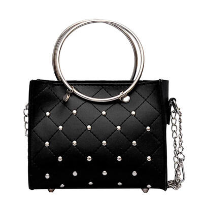 

Small Crossbody Handbags Casual Women Leather Rivets Chain Shoulder Purse