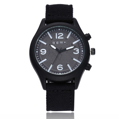 

Simple scale mens watch sports military ribbon stone