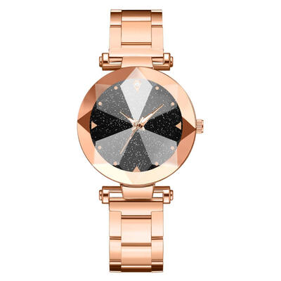 

New Womens Watches Multi-Angled Raised Dial Ladies Fashion Starry Sky Quartz Wristwatch Alloy Strap Clock Reloj Mujer