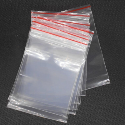 

100 Zip lock Bags Reclosable Clear Poly Bag Plastic Baggies Small Jewelry Shipping Bags