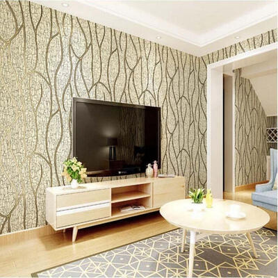 

2017 3D Stripe Curve Wall Paper Vinyl Wallpaper Roll Bedroom TV Background Decor