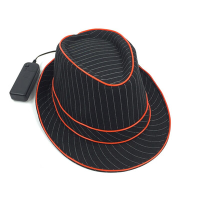 

Led Flash Bright Led Flashing Jazz Cap Light Top Fedora For Rave Party