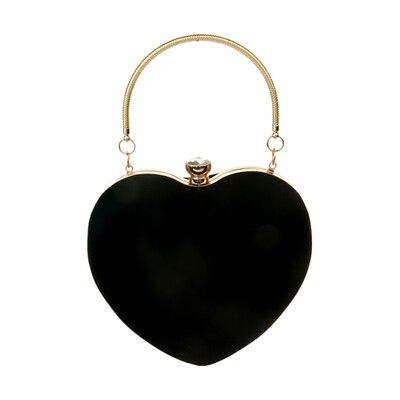 

Tailored Women Heart Shaped Evening Handbag Party Clutch Purse Shoulder Cross Bag