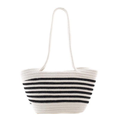 

Women Woven Shell Shoulder Bag Large Capacity Contrast Color Casual Handbag