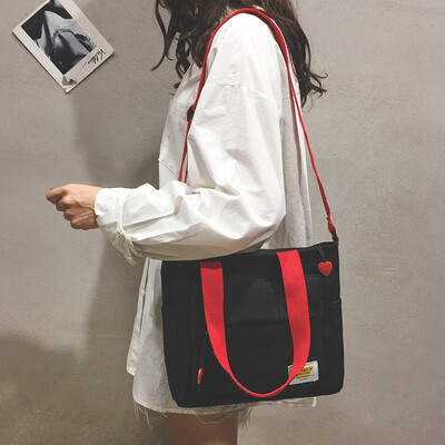 

Ins hundred canvas bags female slanted Bucson Department Little fresh Summer College students have a single shoulder&day canva